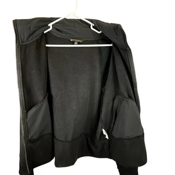 ATHLETA Black Victory Primaloft Fleece Lined Zip Up Hoodie - Picture 5 of 8